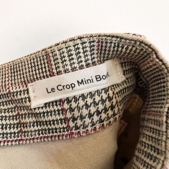 FRAME Le Cropped Mini Boot Plaid in Washed Plaid Size 24 - Picture 7 of 8